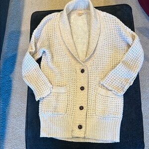Takeout Cream Shawl Collar Cardigan